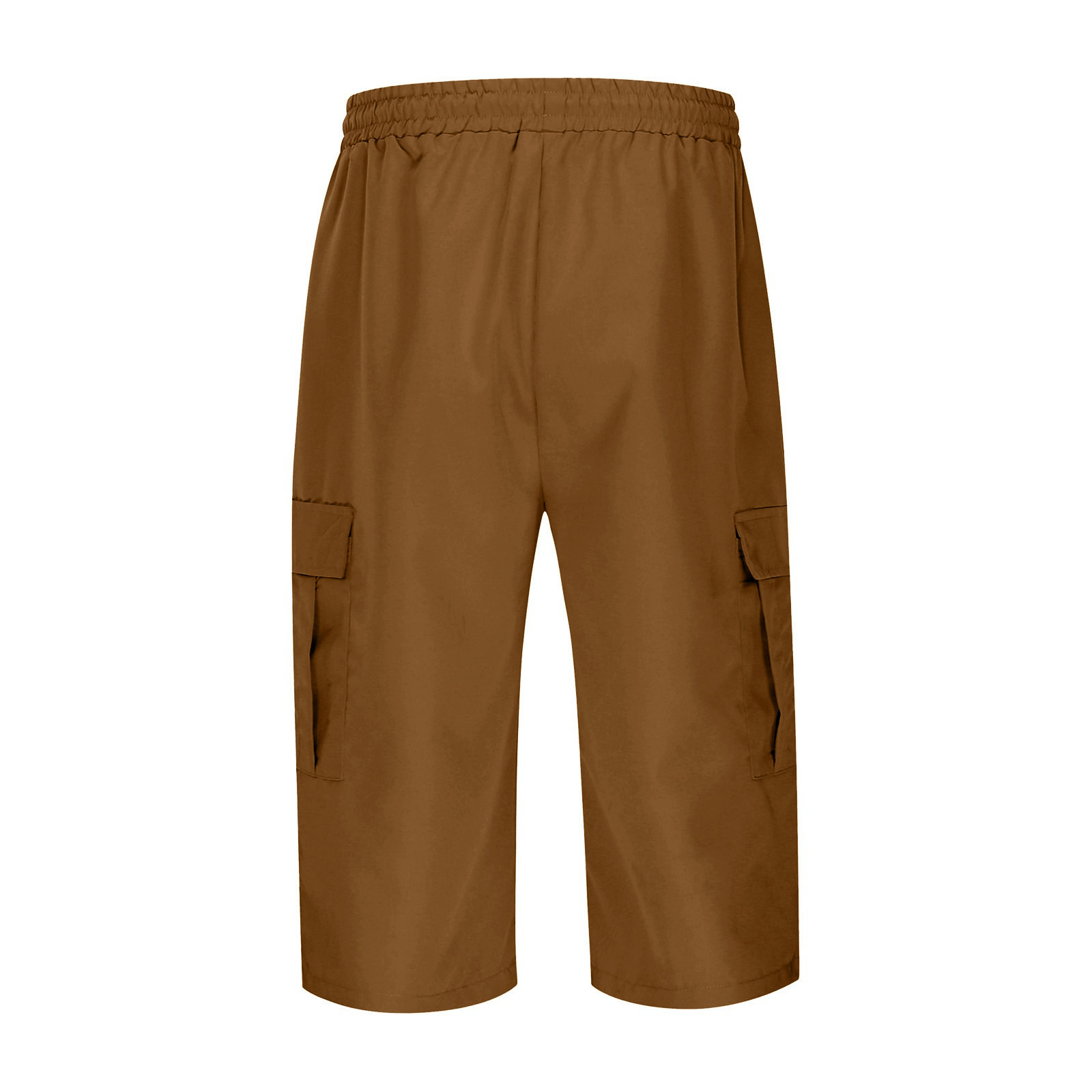 thumbnail image 3 of Pantalones cortos cargo para hombre con múltiples bolsillos: poliéster resistente, largo medio, perfectos para actividades al aire libre y para combinar con camisetas., 3 of 8